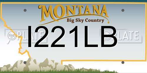 I221LB Montana License Plate