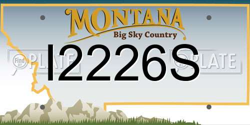 I2226S Montana License Plate