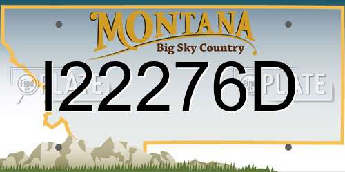 I22276D Montana License Plate