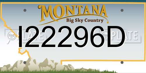 I22296D Montana License Plate