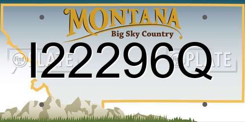 I22296Q Montana License Plate