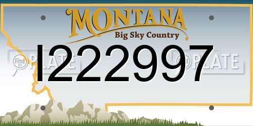 I222997 Montana License Plate