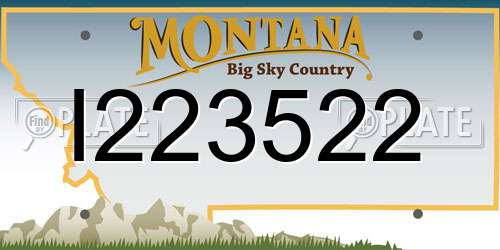 I223522 Montana License Plate