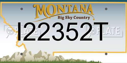 I22352T Montana License Plate