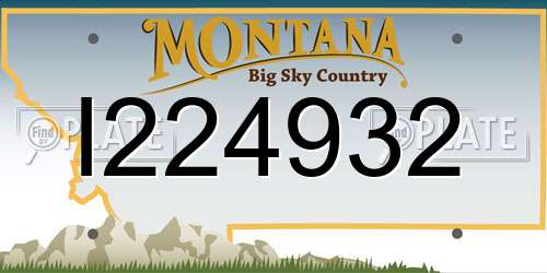 I224932 Montana License Plate