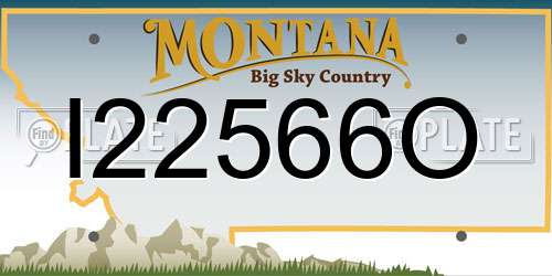 I22566O Montana License Plate