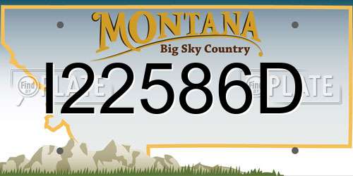 I22586D Montana License Plate