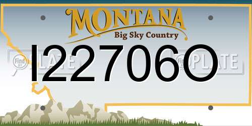 I22706O Montana License Plate
