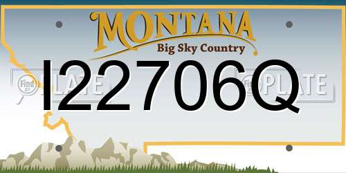 I22706Q Montana License Plate