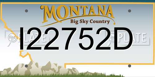 I22752D Montana License Plate