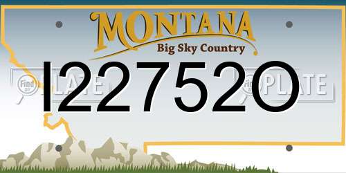 I22752O Montana License Plate