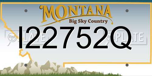 I22752Q Montana License Plate