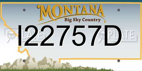 I22757D Montana License Plate