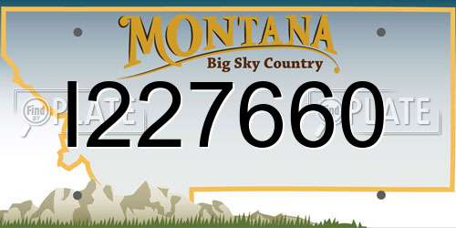 I227660 Montana License Plate