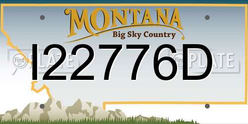 I22776D Montana License Plate