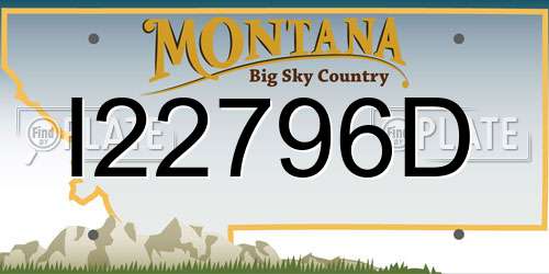 I22796D Montana License Plate
