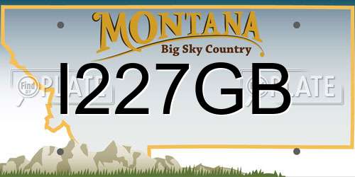I227GB Montana License Plate