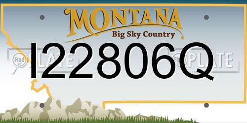 I22806Q Montana License Plate
