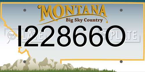 I22866O Montana License Plate