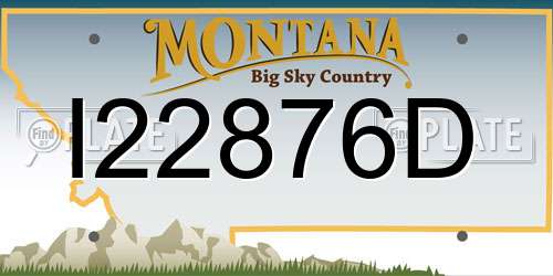 I22876D Montana License Plate