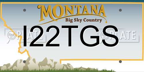 I22TGS Montana License Plate
