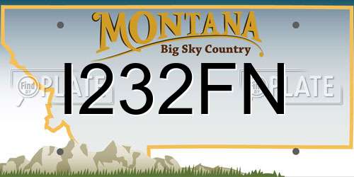 I232FN Montana License Plate