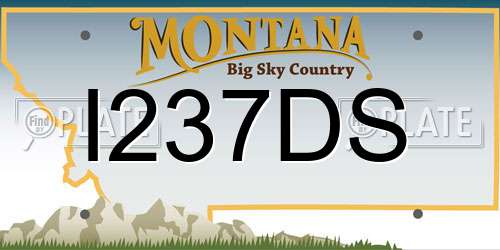 I237DS Montana License Plate