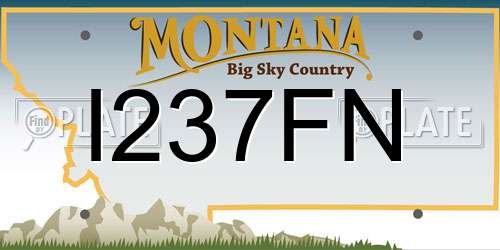 I237FN Montana License Plate