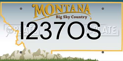 I237OS Montana License Plate