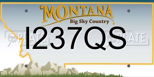 I237QS Montana License Plate