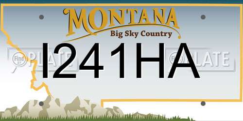 I241HA Montana License Plate