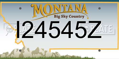 I24545Z Montana License Plate