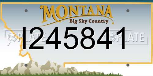 I245841 Montana License Plate