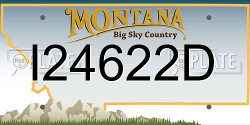I24622D Montana License Plate