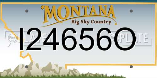 I24656O Montana License Plate