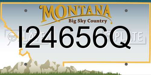 I24656Q Montana License Plate