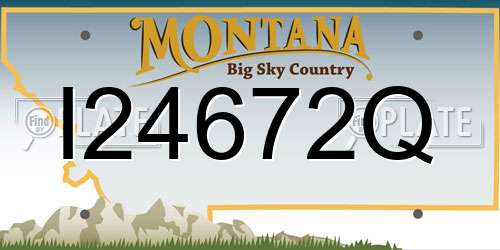 I24672Q Montana License Plate