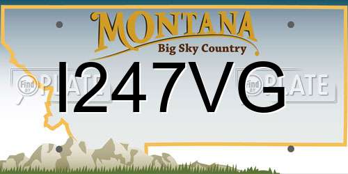 I247VG Montana License Plate