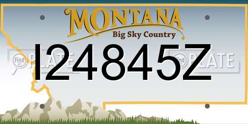 I24845Z Montana License Plate