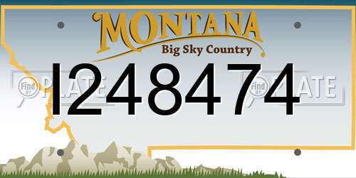 I248474 Montana License Plate