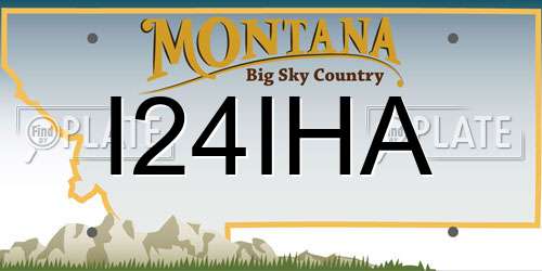 I24IHA Montana License Plate