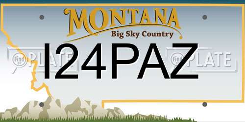 I24PAZ Montana License Plate
