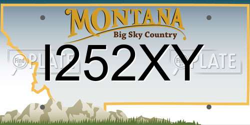 I252XY Montana License Plate