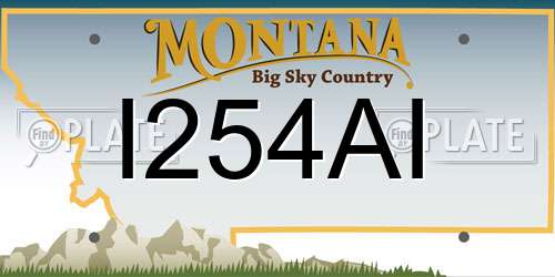 I254AI Montana License Plate