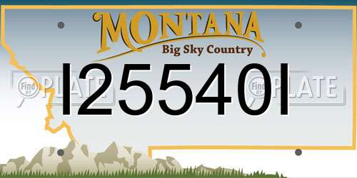 I25540I Montana License Plate