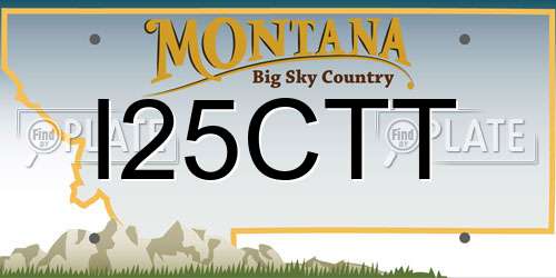 I25CTT Montana License Plate