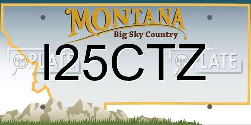 I25CTZ Montana License Plate