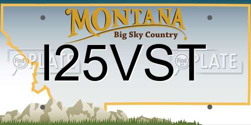 I25VST Montana License Plate