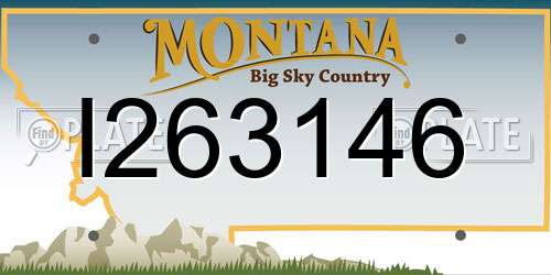 I263146 Montana License Plate