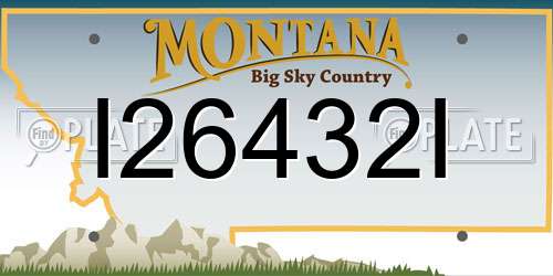 I26432I Montana License Plate